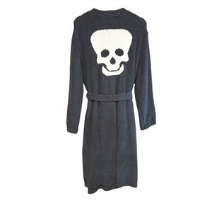 The styled collection S/M Skull💀 print novelty fluffy robe tie waist full length